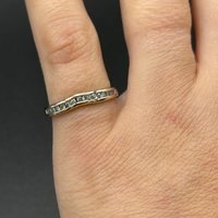 Ladies 18ct White Gold Natural Diamond Band Ring