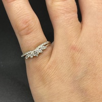 Ladies 10ct White Gold Natural Diamond Ring