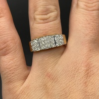 Ladies 18ct Yellow Gold Natural Diamond Cluster Ring