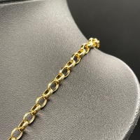 Ladies 9ct Yellow Gold Oval Belcher Link Necklace