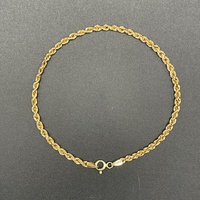 Ladies 9ct Yellow Gold Twist Rope Link Bracelet