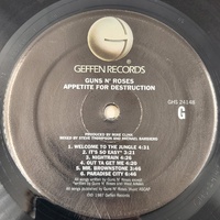 Guns N' Roses Appetite for Destruction 1987 Vinyl Record with Banned Artwork