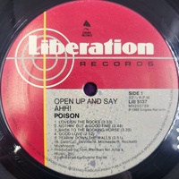 Poison Open Up And Say... Ahh! 1988 LP Vinyl Record