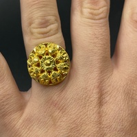 Ladies 22ct Yellow Gold Fancy Filigree Design Ring