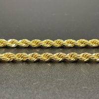 Unisex 10ct Yellow Gold Twist Rope Link Necklace
