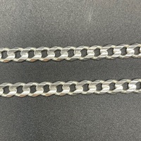 Mens 925 Sterling Silver Curb Link Necklace