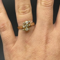 Ladies 9ct Yellow Gold Natural Diamond Ring