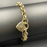 Ladies 9ct Yellow Gold Belcher Link Bracelet