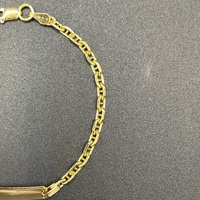 Child's 18ct Yellow Gold Anchor Link ID Bracelet
