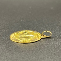 Unisex 21ct Yellow Gold Oval Islamic Religious Pendant