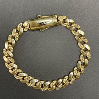 Mens 18ct Yellow Gold Miami Cuban Link Bracelet