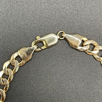 Mens 9ct Yellow Gold Curb Link Bracelet