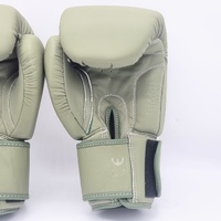 SMAI Elite85 Boxing Gloves 14oz Olive Green Cowhide Leather Pair B080-OLV-14-oz