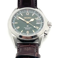 Seiko Prospex Alpinist SPB121J1 Automatic Green Dial Mens Watch Leather Strap
