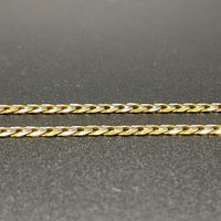 Unisex 9ct Two Tone Gold Curb Link Necklace