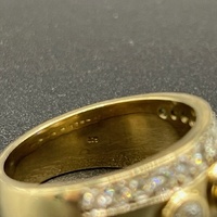 Unisex 9ct Yellow Gold Natural Diamond Ring