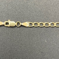 Unisex 10ct Yellow Gold Curb Link Necklace