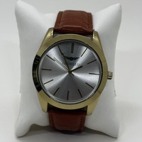 Gianello GNL7716YG Mens Watch 43mm Gold Tan Croco Print Leather Strap