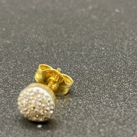 Ladies 18ct Yellow Gold Diamond Cluster Stud Earrings