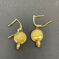 Ladies 18ct Yellow Gold Dangle Pattern Earrings