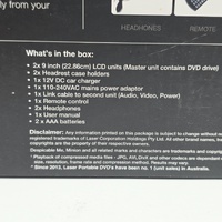 Laser 9 Inch Dual Screen Portable DVD Player DVD-PT9-DUALD