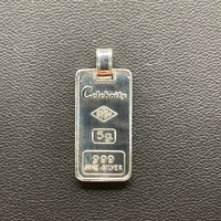 Unisex 925 Sterling Silver Capricorn Bar Pendant