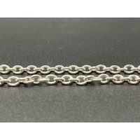 Ladies 925 Sterling Silver Cable Link Chain & Disc Pendants