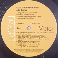 John Denver Rocky Mountain High 1972 Gatefold Vinyl LP Record