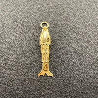 Unisex 14ct Yellow Gold Fish Pendant