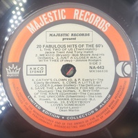 Majestic 20 Fabulous Hits of the 60s Vinyl LP Compilation Various Artists