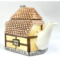 Cottage Style Sweet Home Novelty Teapot Ceramic Decorative Collectible