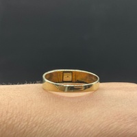 Mens 9ct Yellow Gold Diamond Signet Ring