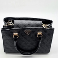 Guess Noelle Girlfriend Logo Bag BG787906 Black with Handles and Shoulder Strap