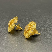 Ladies 22ct Yellow Gold Flower Stud Earrings