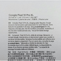 Google Pixel 10 Pro XL 256GB Moonstone Unlocked 5G Smartphone