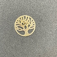 Ladies 9ct Yellow Gold Tree of Life Stud Earrings