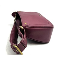 Oroton ORO512 Ladies Burgundy Leather Clutch Shoulder Bag Studded