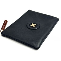 MIMCO 60252642 Day Dream Black Leather Wristlet Clutch Pouch Rose Gold Zip