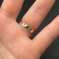 Unisex 14ct Yellow Gold Dolphine Band Ring