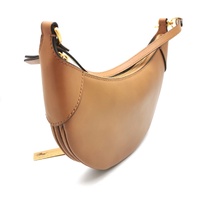 Polo Ralph Lauren Polo ID Calfskin Mini Leather Shoulder Bag Tan with Box