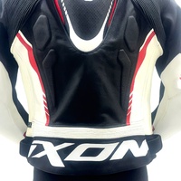 Ixon Vortex 2 Mens Riding Jacket Size M Leather CE Armor Black White Red
