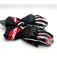 Ixon RS Circuit-R Gloves Size M Leather Racing Motorcycle Black White Red