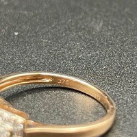 Ladies 9ct Rose Gold Diamond Simulants Ring