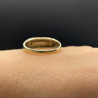 Mens 9ct Yellow Gold Natural Diamond Ring