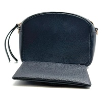 Mimco 60250329 Serene Crossbody Bag Black Pebbled Leather Rose Gold