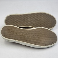 Jimmy Choo Dale Flat Metallic Suede Slip-ons Tassel Loafers - Size 40 - Authentic