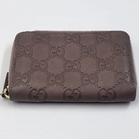 Authentic GUCCI Microguccissima Brown Leather Zip Around Wallet - 255452