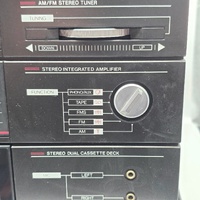 PYE Audio EAK1005A Vintage Stereo System with Turntable Dual Cassette and Radio