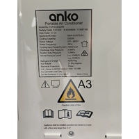 Anko FDP20-2022R5 2kW Portable Air Conditioner with Remote and Window Sash