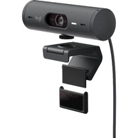 Logitech Brio 500 Full HD 1080p Webcam with HDR, Auto-Light Correction & Noise-Reducing Mics - Graphite